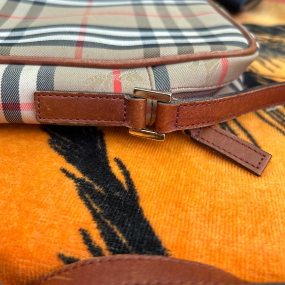 Burberry Tan and Brown Check Messenger Bag - Picture 10 of 11
